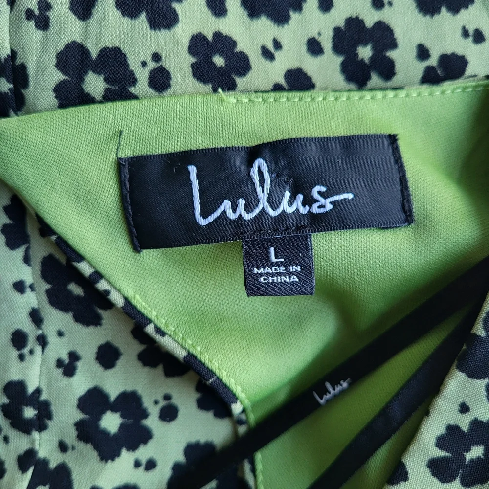 Lulus Green Floral Print Backless Mini Dress - Picture 4 of 8